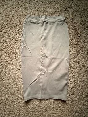 Taupe Neutral Beige Pencil Skirt